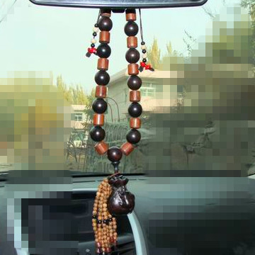 原創(chuàng)手工車飾 高端大氣黑檀木與雞翅木老鼠代代數(shù)錢(qián)車掛